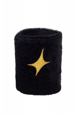 Muñequera negra star dorada